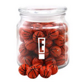 Luna Glass Jar w/ Chocolate Basketballs